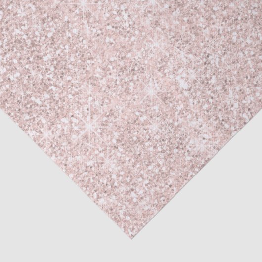 Roze Blush Faux Glitter Sparkle Tissuepapier (Detail)