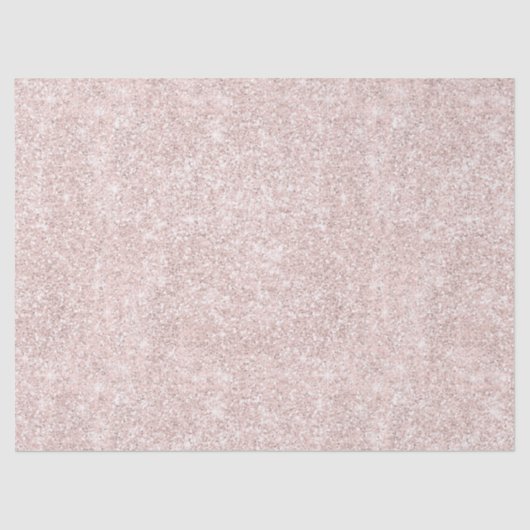 Roze Blush Faux Glitter Sparkle Tissuepapier (Voorkant)