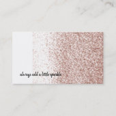 Roze Blush Faux Glitter Visitekaartje (Voorkant)
