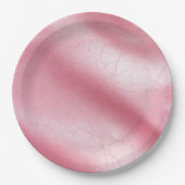 Roze Blush Faux Leather Vrijgezellenfeest Papieren Bordje (Voorkant)