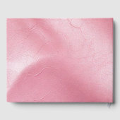 Roze Blush Faux lederen bruiloft Gastenboek (Achterkant)