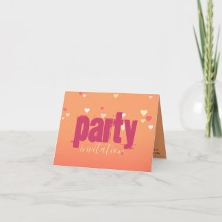 Roze Blush Feest Uitnodigingskaart