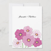 Roze Blush Floral Baby shower Hartelijk dank Kaart (Achterkant)