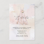 Roze Blush Floral Sweet 16 Details Enclosure Kaart (Voorkant)