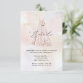 Roze Blush Floral Sweet 16 Details Enclosure Kaart (Staand voorkant)