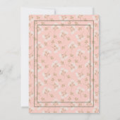 Roze Blush Floral Vrijgezellenfeest Kaart (Achterkant)