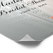 Roze Blush Floral Vrijgezellenfeest Welkom Poster (Hoek)