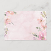 Roze Blush Floral Waterverf Moderne Kaart voor ont (Achterkant)