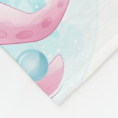 Roze Blush Flowers en Octopus Baby Milestone Fleece Deken (Hoek)