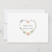 Roze Blush Flowers Gold Lijst Vrijgezellenfeest Save The Date (Achterkant)