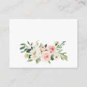 Roze Blush Flowers Greenery Floral Display Shower Informatiekaartje (Achterkant)