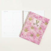 Roze Blush Flowers Monogram Roze Geel Wit Planner (Display)