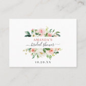 Roze Blush Flowers raden hoeveel gamekaart Visitekaartje (Achterkant)