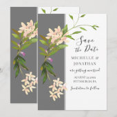 Roze blush Garden Flowers Greenery Inspirerend Save The Date (Voorkant / Achterkant)