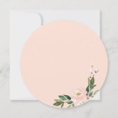 Roze Blush Geometrisch Vrijgezellenfeest Rond Menu Kaart (Achterkant)