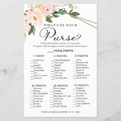 Roze Blush Geometrisch Wat Zit Er In Je Tas Spel Flyer (Voorkant)