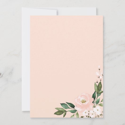 Roze Blush Geometrische Bruidsdiner Menu Voor Bord Kaart (Achterkant)