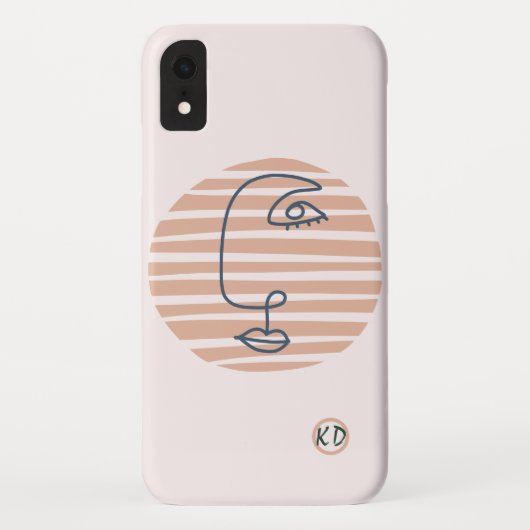 Roze Blush Geometrische Moderne Kunst Case-Mate iPhone Case (Achterkant)