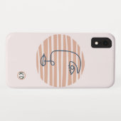 Roze Blush Geometrische Moderne Kunst Case-Mate iPhone Case (Achterkant (horizontaal))