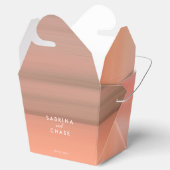 Roze Blush Gepersonaliseerde bruiloft Bedankdoosjes (Geopend)