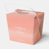 Roze Blush Gepersonaliseerde bruiloft Bedankdoosjes (Achterkant)