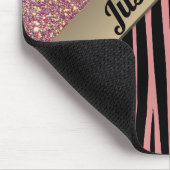 Roze Blush Glam Zebra Print Muismat (Hoek)