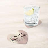 Roze Blush Glitter Makeup Artist Lashes Extension Kartonnen Onderzetters (Insitu)