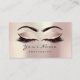 Roze Blush Glitter Makeup Artist Lashes Extension Visitekaartje