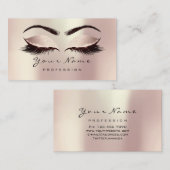 Roze Blush Glitter Makeup Artist Lashes Extension Visitekaartje (Voorkant / Achterkant)