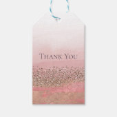 Roze Blush Glitter Marokkaanse Indiase Prinses Fee Cadeaulabel (Voorkant)