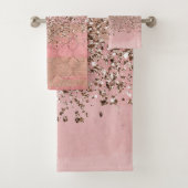 Roze Blush Glitter Marokkaanse Indiase Prinses Gla Bad Handdoek (Insitu)