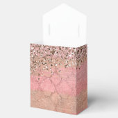 Roze Blush Glitter Marokkaanse Indiase Prinsessen Bedankdoosjes (Geopend)