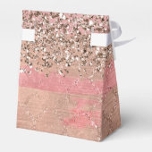 Roze Blush Glitter Marokkaanse Indiase Prinsessen Bedankdoosjes (Achterkant)