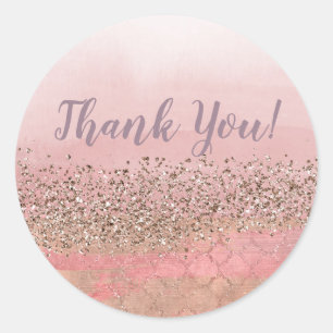 Roze Blush Glitter Marokkaanse Indiase Prinsessen Ronde Sticker