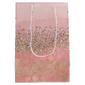 Roze Blush Glitter Moroccan Indian Princess Party Medium Cadeauzakje (Achterkant)