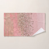 Roze Blush Glitter Moroccan prinses Glam Bad Handdoek (Handdoek)