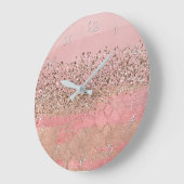 Roze Blush Glitter Moroccan prinses Glam Grote Klok (Hoek)