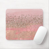 Roze Blush Glitter Moroccan prinses Glam Muismat (Met muis)