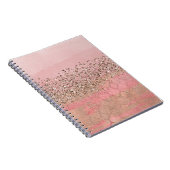 Roze Blush Glitter Moroccan prinses Glam Notitieboek (Rechterzijde)