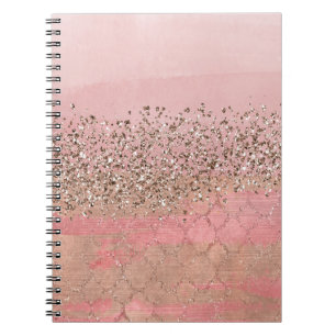 Roze Blush Glitter Moroccan prinses Glam Notitieboek