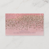 Roze Blush Glitter Moroccan prinses Glam Visitekaartje (Achterkant)