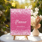 Roze blush glitter naam afspraak 2026 planner
