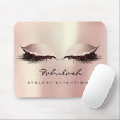 Roze Blush Glitter Naam Beauty Lashes Make-up Muismat (Met muis)