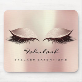 Roze Blush Glitter Naam Beauty Lashes Make-up Muismat