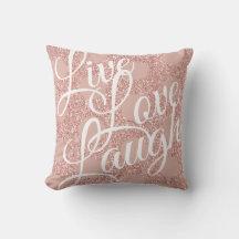 Roze Blush Glitter Polka Dot Girly Live Love Lach