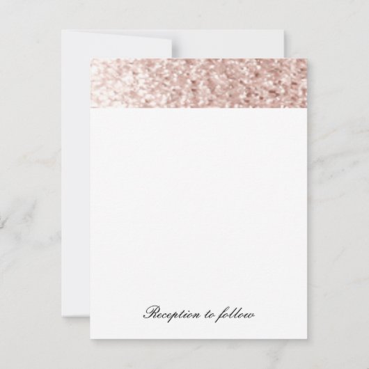 Roze Blush Glitter Weddenschap Kaart (Achterkant)