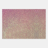 Roze blush Glittery Marble Feathers Inpakpapier Vel (Voorkant 2)