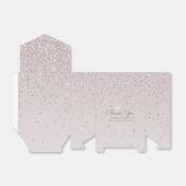 Roze Blush Glittery Wedding Favor Gift Box Bedankdoosjes (Uitgevouwen)