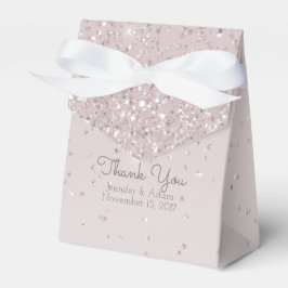 Roze Blush Glittery Wedding Favor Gift Box Bedankdoosjes
