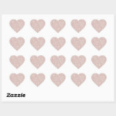 Roze Blush Glitzy Glitter Hart Sticker (Vel)